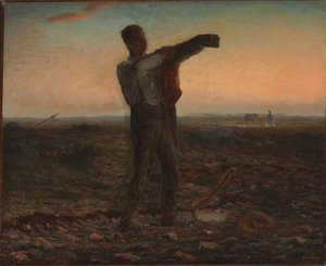 O fim do dia, efeito da noite de Jean Francois Millet
