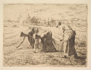 Os Gleaners, 1834-75. de Jean Francois Millet