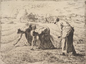 The Gleaners, c.1855-56 (gravura em chine collé) de Jean Francois Millet
