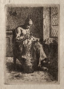 Costura de mulher. de Jean Francois Millet