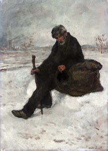 Um filósofo Cheminot na neve de Jean Francois Raffaelli
