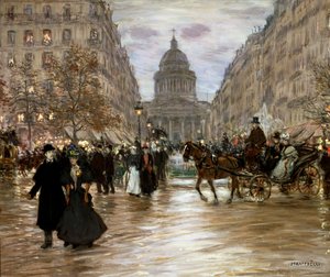 Boulevard Saint-Michel, final do século XIX ou início do século XX.