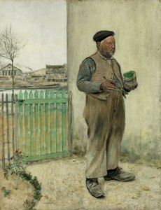 Homem que acabou de pintar sua cerca de Jean Francois Raffaelli
