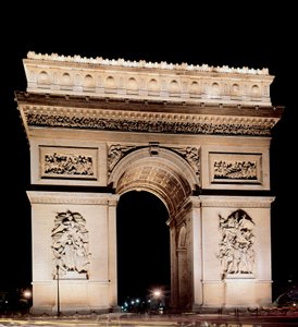 Vista do Arco do Triunfo realizada por Jean Francois Chalgrin (1739-1811) de Jean Francois Therese Chalgrin