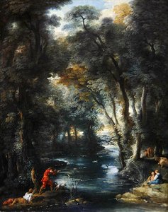 Tiro ao pato num bosque de Jean François de Troy