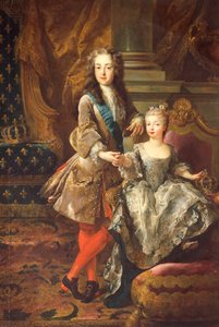 Retrato de Luís XV de França (Versalhes 1710-1774) com Mariana Victoria de Espanha, Infanta de Espanha (Madrid