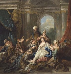 A casa de banho de Esther de Jean François de Troy