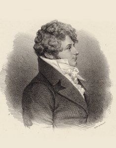 Retrato do pianista e compositor Daniel Steibelt 1765-1823 , 1834. de Jean François Benard