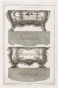 Livro de design diferente do Comodes de Jean François Cuvilliés