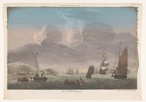 Vista da costa de Inglaterra com navios e barcos na água
Les cotes d