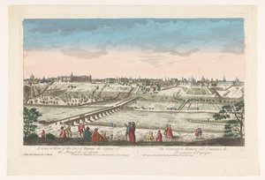 Gezicht op de stad Madrid
Uma visão geral da cidade de Madrid o capilal do reino de Espanha (título sobre o objecto)
