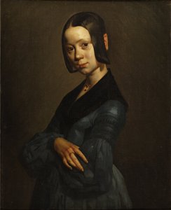 Retrato de Pauline Ono em azul de Jean-Francois Millet