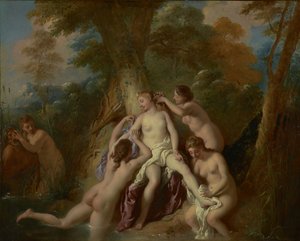 Diana e suas ninfas tomando banho, 1722-4