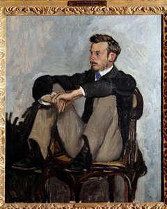 Retrato do pintor Pierre Auguste Renoir (1841-1919) Pintura de Jean Frederic Bazille (1841-1870) 1867. Dim. 0,62 x 0,51 m Paris, musee d