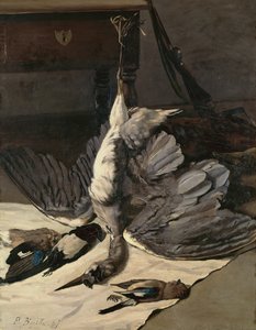 Ainda vida com garça-real, 1867 de Jean Frederic Bazille