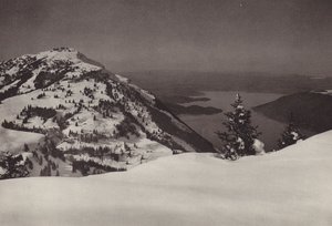 Rigi no Inverno (foto a p/b) de Jean Gaberell