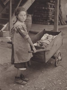 Suíça: A Vida Simples, um perambulador primitivo (foto a p/b) de Jean Gaberell
