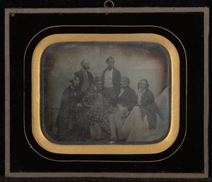 Retrato de grupo de oito pessoas, incluindo M. e Mme. Eynard de Jean Gabriel Eynard