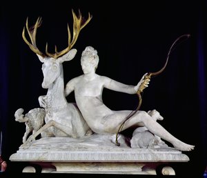 Diana montada em um cervo (mármore e bronze) (veja também 148837)