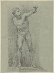 Estudo da estátua de um pugilista de Jean Grandjean