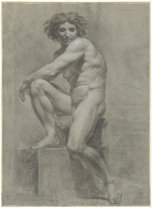 Solleticare Nu Masculino Sentado de Jean Grandjean