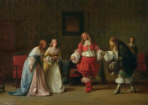 Mascarille apresentando Jodelet a Cathos e Madelon, 1865 de Jean Hegesippe Vetter