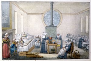 Crianças encontradas (orfanato) - Litografia de Marlet, final do século XIX de Jean Henri Marlet