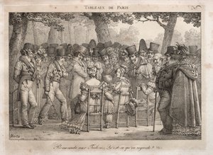 Cenas de Paris: Passeio nas Tulherias. O que eles estão olhando?