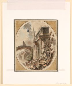 Fantasia de uma ruína arquitetônica de Jean Henry Alexandre Pernet