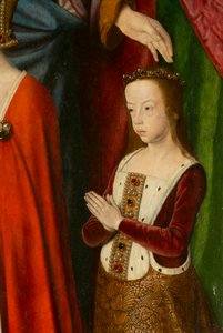 Suzanne de Bourbon, detalhe. Tríptico do mestre de Moulins