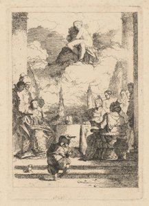 O banquete de Antônio e Cleópatra de Jean Honoré Fragonard after Giovanni Battista Tiepolo
