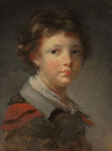 Um garoto de capa vermelha, década de 1780 de Jean Honore Fragonard