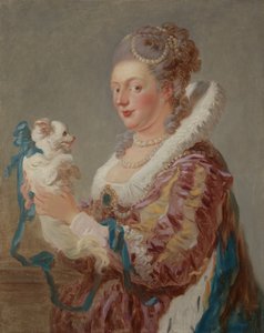 Uma mulher com um cachorro, ca. 1769 de Jean Honore Fragonard