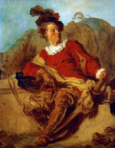 Abade de Saint-Non, vestido em estilo espanhol, por Jean Honore Fragonard (1732-1806) de Jean Honore Fragonard