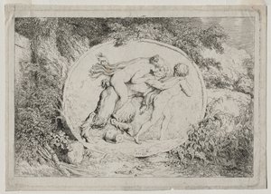 Bacanais: Ninfa mente essa sátira de Jean Honore Fragonard