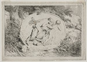 Bacanal: Ninfa Montada em um Sátiro, 1763. de Jean Honore Fragonard