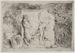 Bacchanales: A Dança dos Sátiros, 1763. de Jean Honore Fragonard