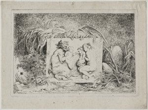 Bacchanales: A Família Sátiros, 1763. de Jean Honore Fragonard