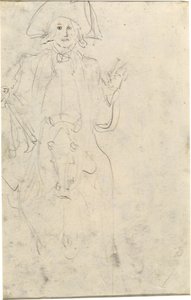 Homem a cavalo [verso] de Jean Honore Fragonard