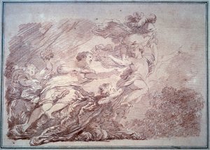 Minerva rasga um jovem príncipe do Volupte Sanguine de Jean Honore Fragonard (1732-1806) 1774 Besancon, Musee des Beaux Arts de Jean Honore Fragonard