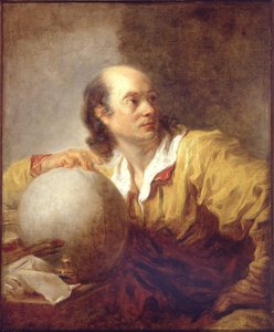 Retrato de Jerome Lalande (1732-1807) (Joseph Jerome Lefrancois de Lalande) - Pintura de Jean Honore Fragonard (1732-1806) - ca 1769 - Óleo sobre tela - 72x59,5 - Petit Palais, Musee des Beaux-Arts de la Ville de Paris de Jean Honore Fragonard