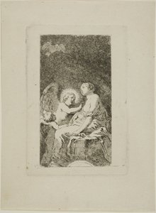 Santa Catarina de Alexandria curada por um anjo de Jean Honore Fragonard
