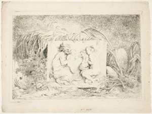 Sátiros dançando, de Bacchanales, ou Jogos dos Sátiros de Jean Honore Fragonard