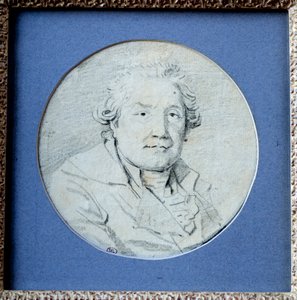 Auto-retrato. Desenho de Jean Honore Fragonard (1732-1806) de Jean Honore Fragonard
