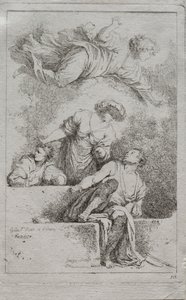 Os discípulos no túmulo de Jean Honore Fragonard