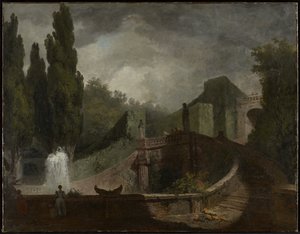 A Grande Escadaria da Villa d&39;Este no Tivoli, c.1759 de Jean Honore Fragonard