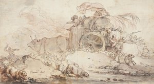 O carrinho parado, 1759 de Jean Honore Fragonard