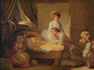 A visita ao berçário, c1775 de Jean Honore Fragonard