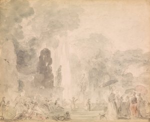 Vista de um parque, final da década de 1770. de Jean Honore Fragonard