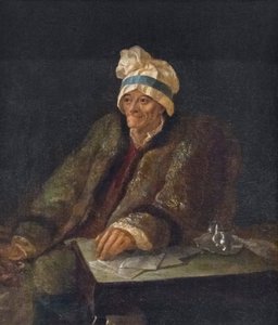Retrato de Voltaire (óleo sobre tela)